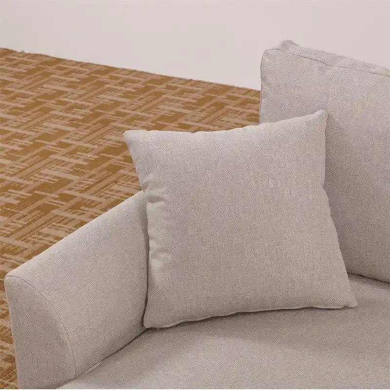 U-förmiges Ausziehsofa mit zwei Stauräumen