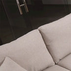 U-förmiges Ausziehsofa mit zwei Stauräumen