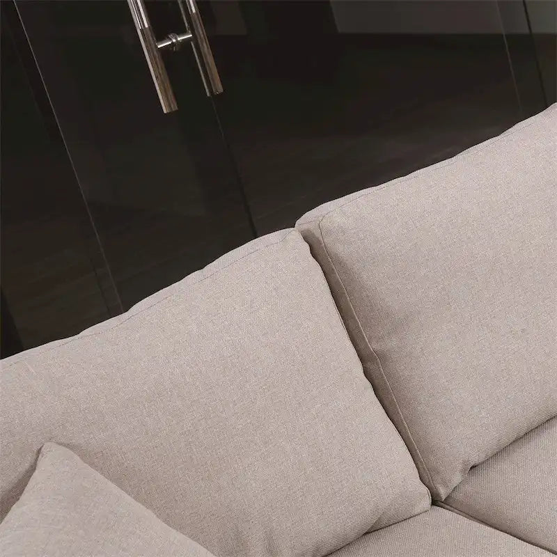 U-förmiges Ausziehsofa mit zwei Stauräumen