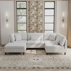 Corduroy Modulares Ecksofa, 5-teilig, mit Ottomane