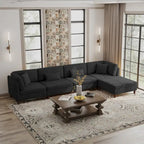 Corduroy Modulares Ecksofa, 5-teilig, mit Ottomane
