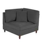 Corduroy Modulares Ecksofa, 5-teilig, mit Ottomane