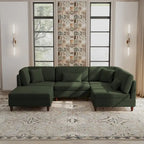 Corduroy Modulares Ecksofa, 5-teilig, mit Ottomane