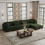 Corduroy Modulares Ecksofa, 5-teilig, mit Ottomane