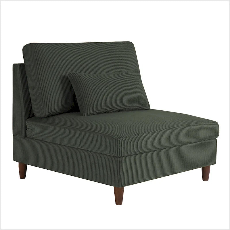 Corduroy Modulares Ecksofa, 5-teilig, mit Ottomane