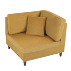 Corduroy Modulares Ecksofa, 5-teilig, mit Ottomane