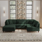 Corduroy Modulares Ecksofa, 5-teilig, mit Ottomane