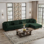 Corduroy Modulares Ecksofa, 5-teilig, mit Ottomane