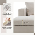 Modernes L-förmiges 4-Sitzer-Sofa-Set mit Ottomane
