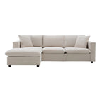 Modernes L-förmiges 4-Sitzer-Sofa-Set mit Ottomane