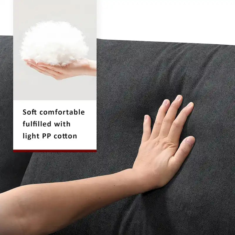 Modernes L-förmiges 4-Sitzer-Sofa-Set mit Ottomane