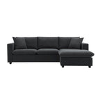 Modernes L-förmiges 4-Sitzer-Sofa-Set mit Ottomane