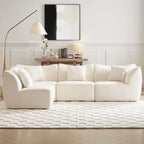Gemütliches Schlafsofa Konvertierbares Modulares Ecksofa mit tiefen Sitzen 3/4-Sitzer-Sofa
