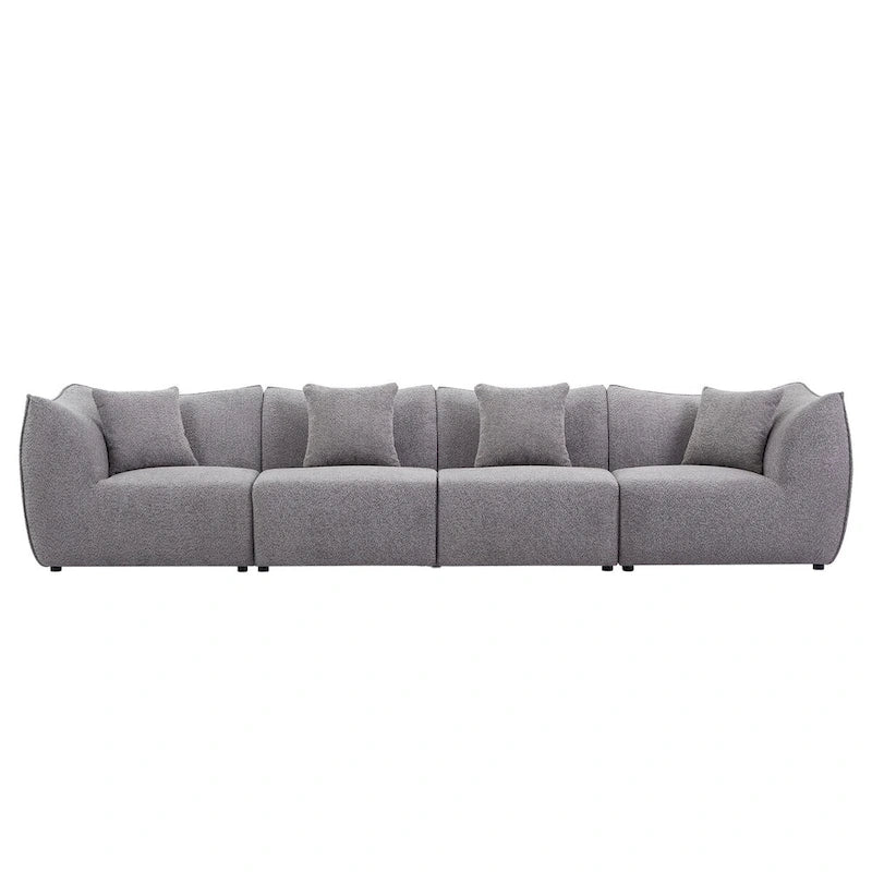 Gemütliches Schlafsofa Konvertierbares Modulares Ecksofa mit tiefen Sitzen 3/4-Sitzer-Sofa