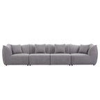 Gemütliches Schlafsofa Konvertierbares Modulares Ecksofa mit tiefen Sitzen 3/4-Sitzer-Sofa