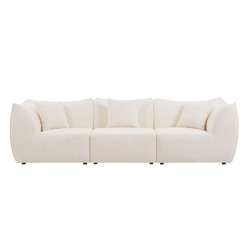 Gemütliches Schlafsofa Konvertierbares Modulares Ecksofa mit tiefen Sitzen 3/4-Sitzer-Sofa