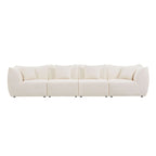 Gemütliches Schlafsofa Konvertierbares Modulares Ecksofa mit tiefen Sitzen 3/4-Sitzer-Sofa