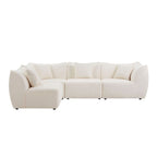 Gemütliches Schlafsofa Konvertierbares Modulares Ecksofa mit tiefen Sitzen 3/4-Sitzer-Sofa