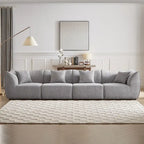 Gemütliches Schlafsofa Konvertierbares Modulares Ecksofa mit tiefen Sitzen 3/4-Sitzer-Sofa