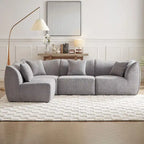 Gemütliches Schlafsofa Konvertierbares Modulares Ecksofa mit tiefen Sitzen 3/4-Sitzer-Sofa