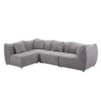 Gemütliches Schlafsofa Konvertierbares Modulares Ecksofa mit tiefen Sitzen 3/4-Sitzer-Sofa