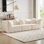 Gemütliches Schlafsofa Konvertierbares Modulares Ecksofa mit tiefen Sitzen 3/4-Sitzer-Sofa