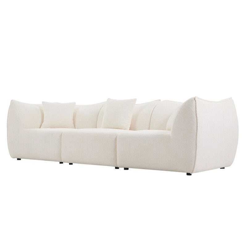 Gemütliches Schlafsofa Konvertierbares Modulares Ecksofa mit tiefen Sitzen 3/4-Sitzer-Sofa