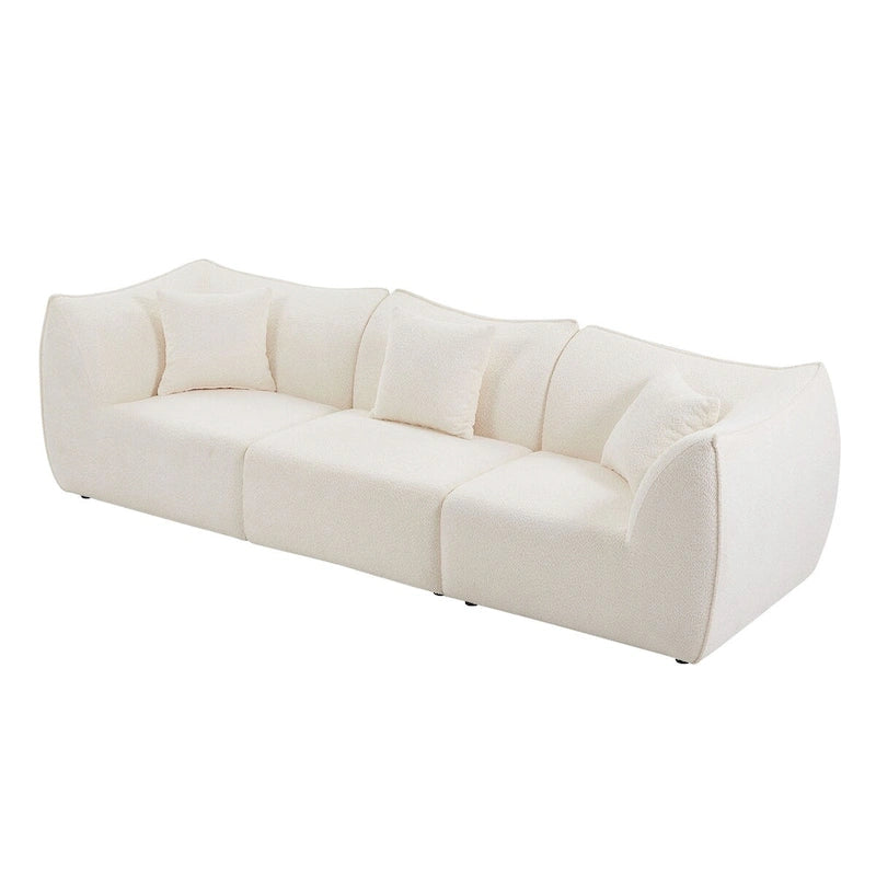 Gemütliches Schlafsofa Konvertierbares Modulares Ecksofa mit tiefen Sitzen 3/4-Sitzer-Sofa