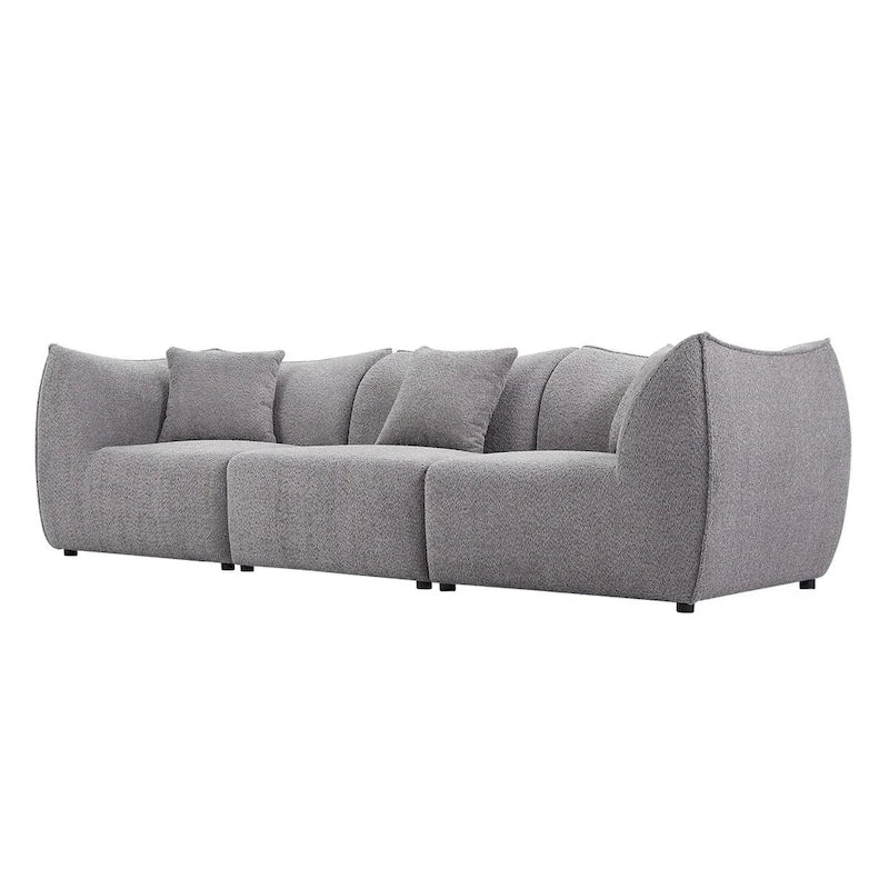 Gemütliches Schlafsofa Konvertierbares Modulares Ecksofa mit tiefen Sitzen 3/4-Sitzer-Sofa