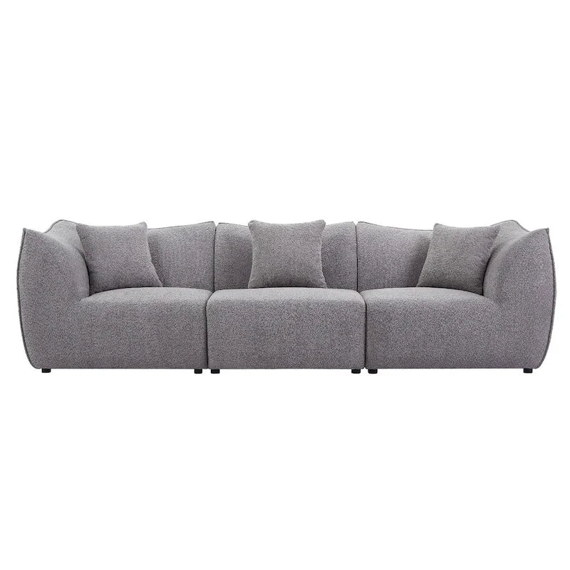 Gemütliches Schlafsofa Konvertierbares Modulares Ecksofa mit tiefen Sitzen 3/4-Sitzer-Sofa