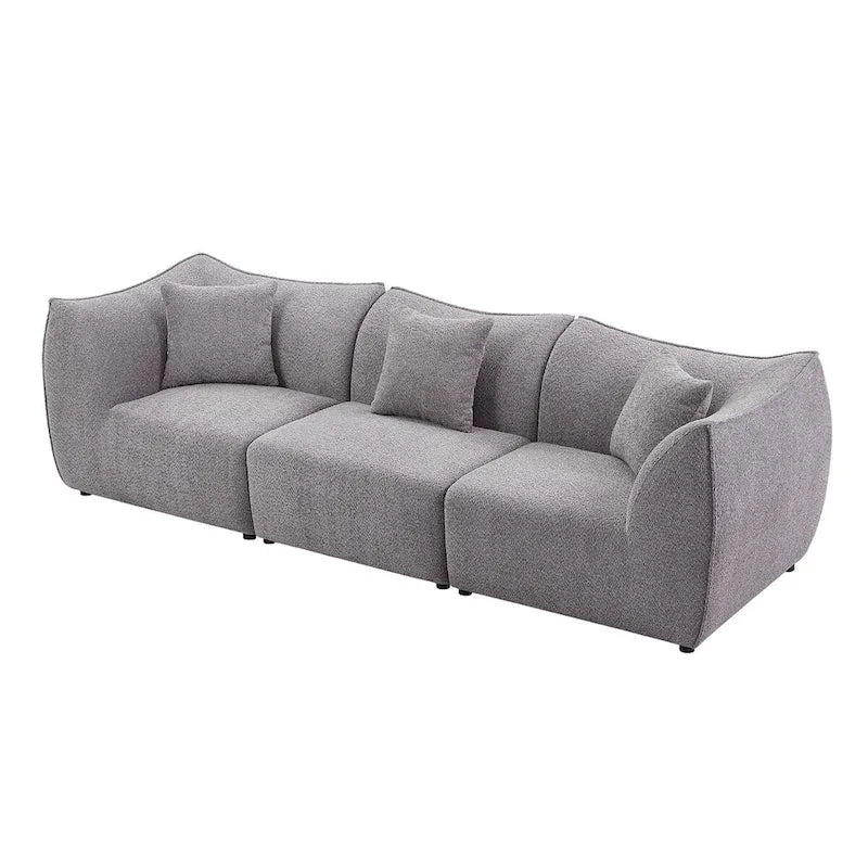 Gemütliches Schlafsofa Konvertierbares Modulares Ecksofa mit tiefen Sitzen 3/4-Sitzer-Sofa