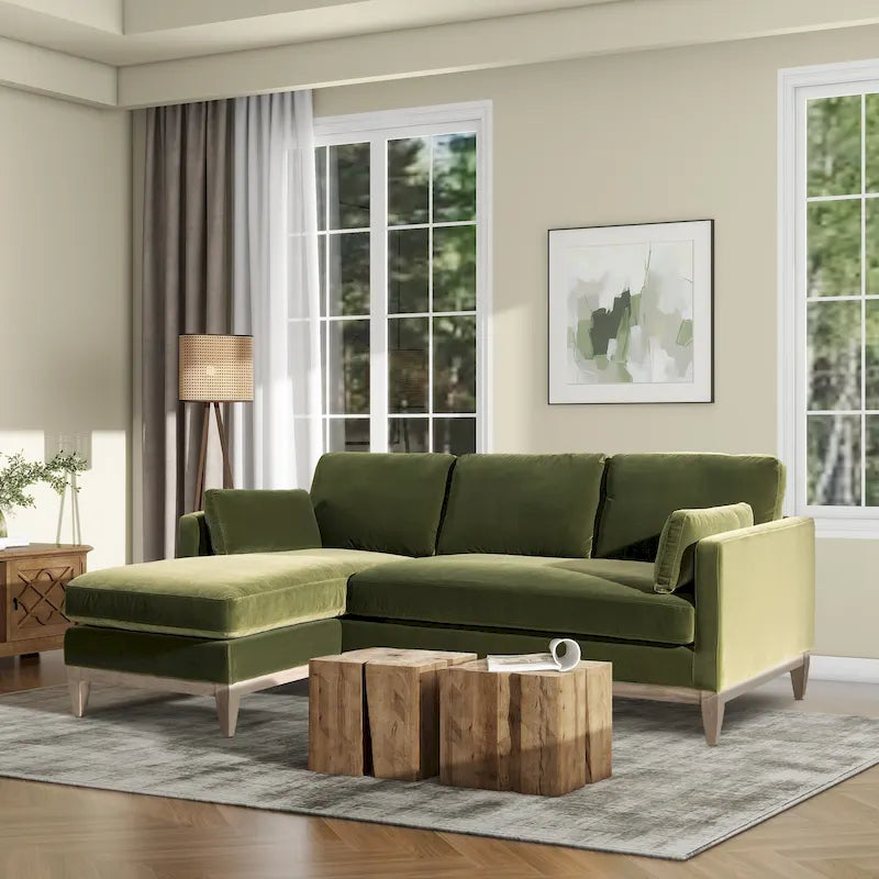 Knox 89 Performance Velvet Wendesofa mit Récamiere