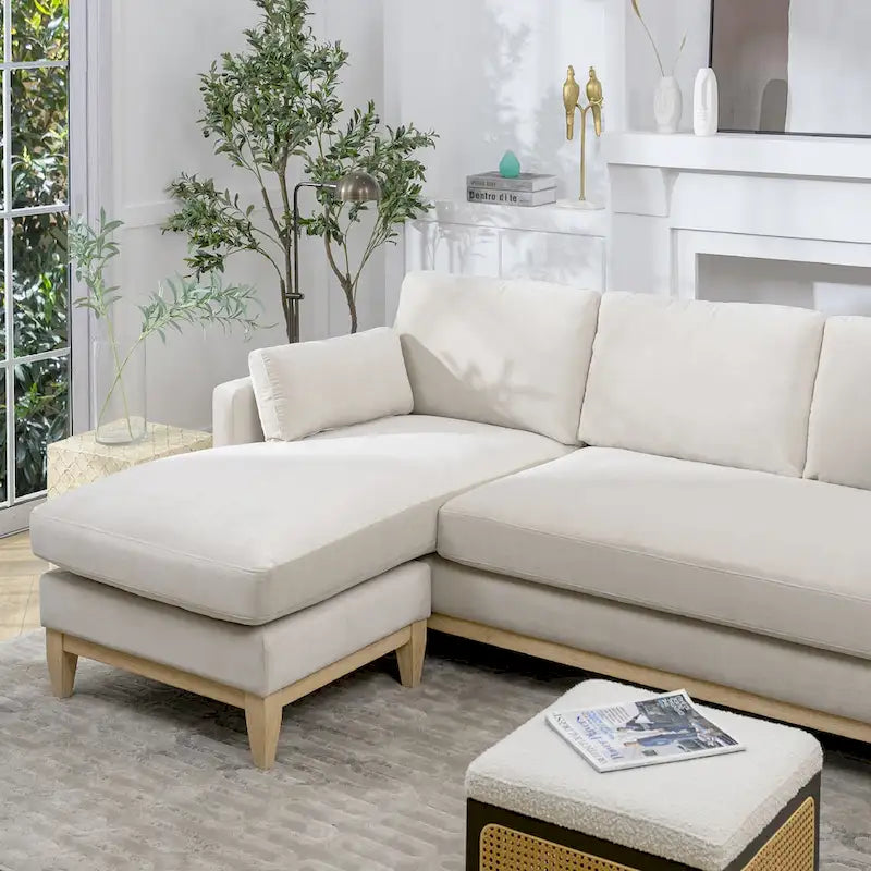 Knox 89 Performance Velvet Wendesofa mit Récamiere