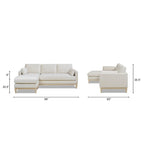 Knox 89 Performance Velvet Wendesofa mit Récamiere