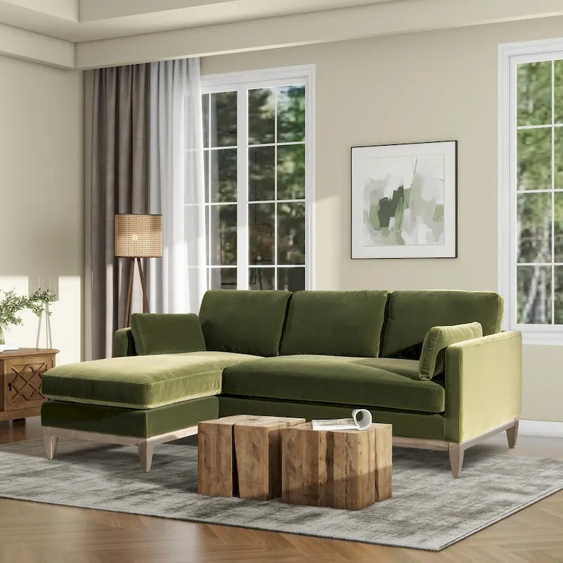 Knox 89 Performance Velvet Wendesofa mit Récamiere