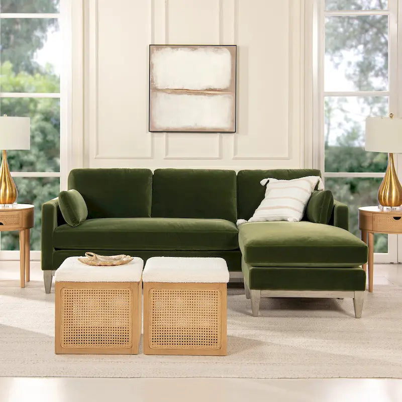 Knox 89 Performance Velvet Wendesofa mit Récamiere