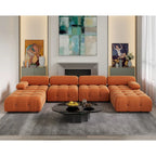 138 Konvertibles Modulares Ecksofa, U-förmiges Minimalistisches Samtsofa