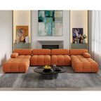 138 Konvertibles Modulares Ecksofa, U-förmiges Minimalistisches Samtsofa