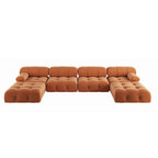 138 Konvertibles Modulares Ecksofa, U-förmiges Minimalistisches Samtsofa