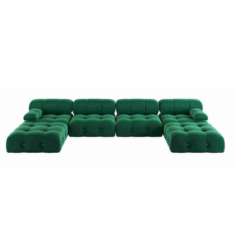 138 Konvertibles Modulares Ecksofa, U-förmiges Minimalistisches Samtsofa