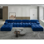 138 Konvertibles Modulares Ecksofa, U-förmiges Minimalistisches Samtsofa