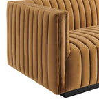 Conjure Channel Tufted Performance Velvet 5-teiliges Sektionalsofa