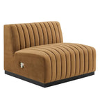 Conjure Channel Tufted Performance Velvet 5-teiliges Sektionalsofa