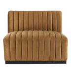 Conjure Channel Tufted Performance Velvet 5-teiliges Sektionalsofa