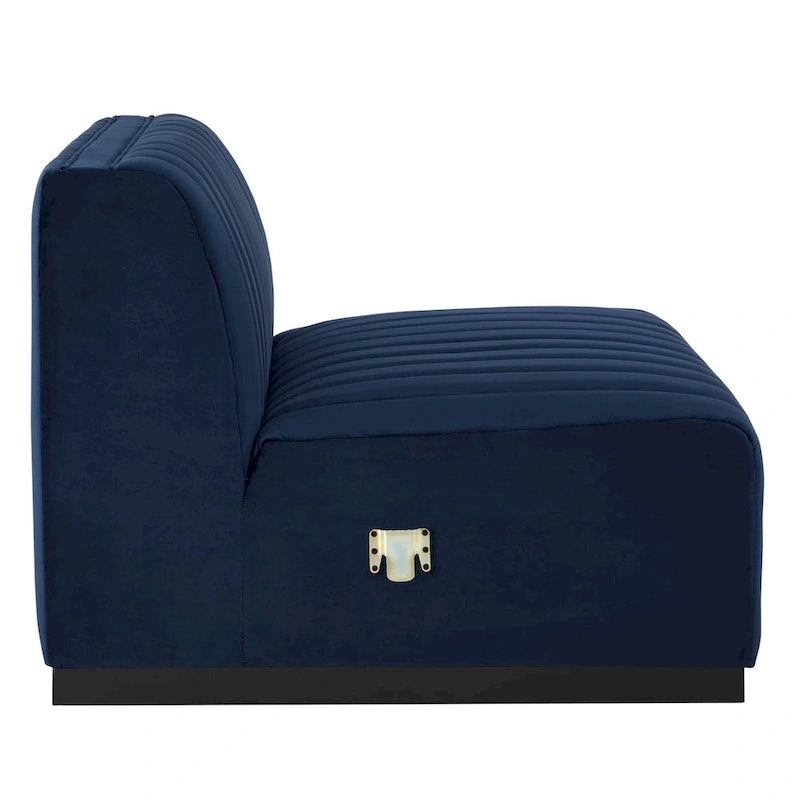 Conjure Channel Tufted Performance Velvet 5-teiliges Sektionalsofa