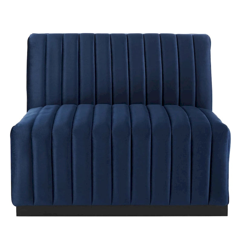 Conjure Channel Tufted Performance Velvet 5-teiliges Sektionalsofa