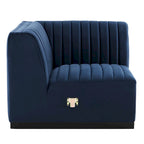 Conjure Channel Tufted Performance Velvet 5-teiliges Sektionalsofa