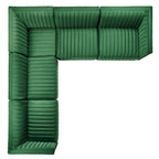 Conjure Channel Tufted Performance Velvet 5-teiliges Sektionalsofa