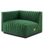 Conjure Channel Tufted Performance Velvet 5-teiliges Sektionalsofa