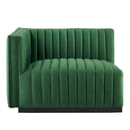Conjure Channel Tufted Performance Velvet 5-teiliges Sektionalsofa